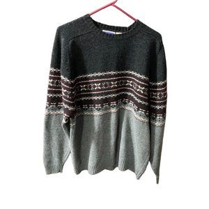 NorthCrest Womens Size XL Vintage Gray Sweater Pullover Vintage Crew Neck